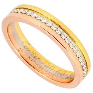 CARTIER 18k Gold Diamond Ring #49